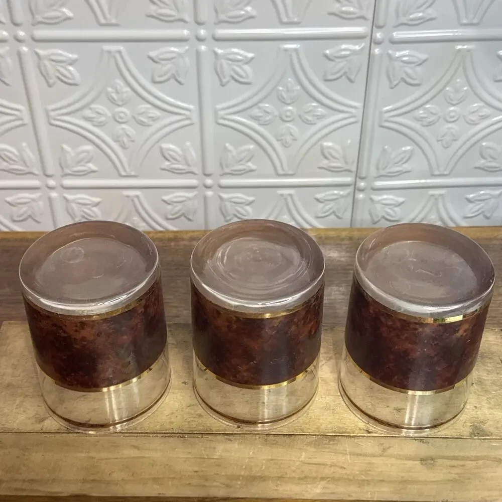 MCM Culver Tortoise Shell and Gold Rocks Glasses 3